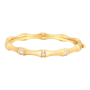 G XIAOXIAO 新年礼物 气质复古高级感经典百搭竹节拉丝手镯 F16Z9