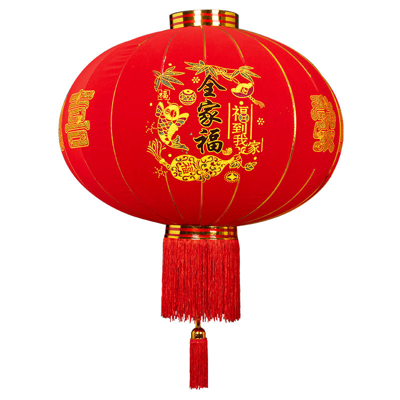 户外装饰绒布圆形大红灯笼