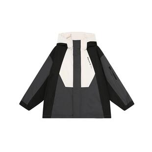 RBIGX瑞比克冬季新款户外运动百搭设计感三色拼接羽绒服