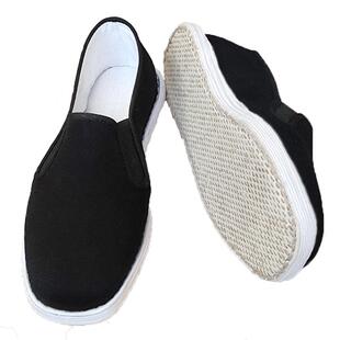 布鞋男秋春布底纳底手工千层底轻巧透气吸汗软底透气一脚蹬老北京