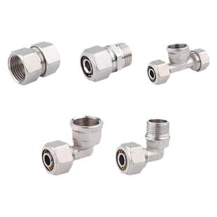 天一 金牛1216全铜铝塑管接头1620外丝内外牙弯头直接三通4分管件