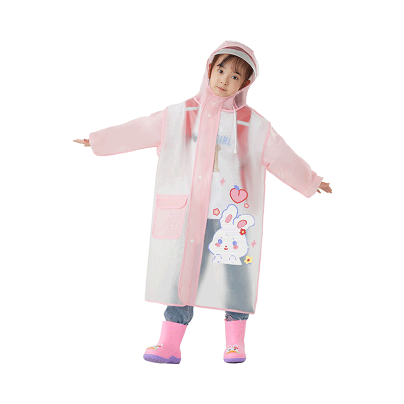 儿童雨衣男童女童学生防雨服新款小孩幼儿园全身带书包位雨披套装