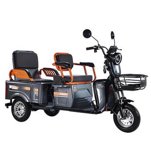 电动三轮车老年代步车客货两用成人接送孩子小型休闲电瓶车带棚