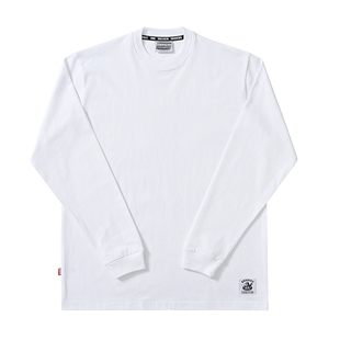 BBK 270g纯色t恤重磅 街舞嘻哈打底bboy小领口净色长袖HIPHOP滑板