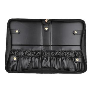 魅兜大容量化妆刷包化妆刷专业可折叠立式刷袋高档pu皮专业收纳包