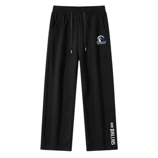 美式潮牌篮球运动裤秋季独行侠欧文训练球裤大码百搭直筒阔腿长裤