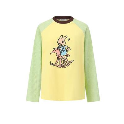 AlexiaSandra兔子撞色插肩袖