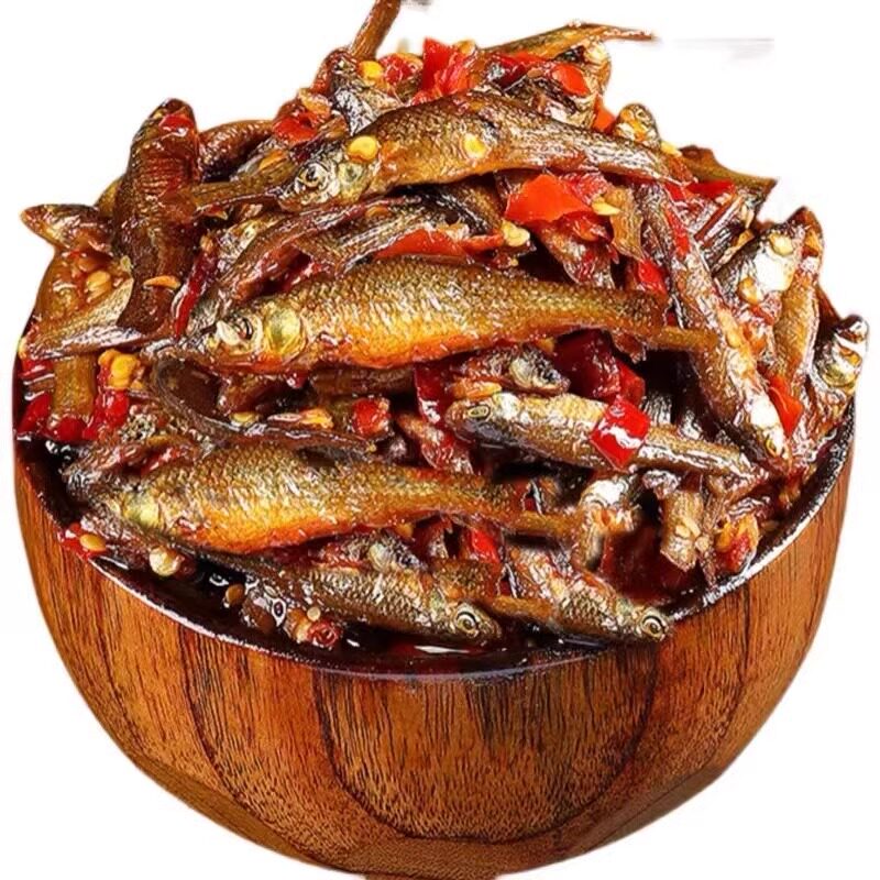 湖南正宗柴火鱼干下饭菜香辣火培