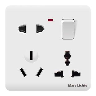 86型通用开关插座多五孔电源一开带八孔大间距十孔暗装错位六孔