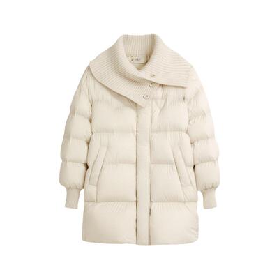 25冬A字版大翻领针织保暖羽绒服