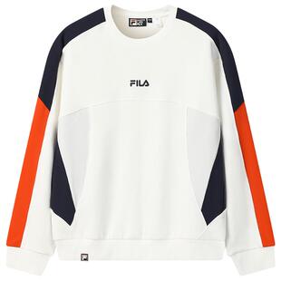 易烊千玺同款FILA斐乐官方男子套头卫衣2025冬新款拼色长袖上衣