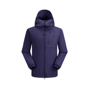 Navigare意大利小帆船紫色轻薄户外短外套女2026春夏防晒连帽夹克