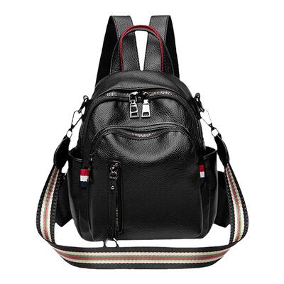 真皮新款时尚潮流超火轻便双肩包