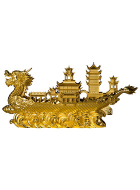 铜师傅《御龙而行》龙船摆件