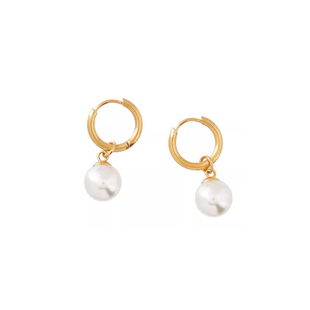 奥特莱斯折扣店撤柜捡漏18K金施家珍珠耳环耳扣outlets女耳坠