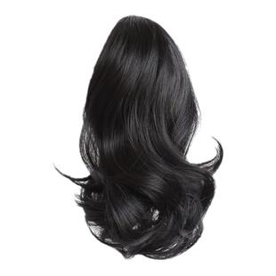 假发女短马尾夏 抓夹大波浪中长短款假马尾梨花卷发辫子自然仿真