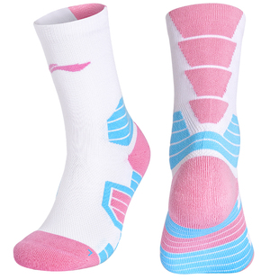 李宁篮球袜子男美式实战cba精英袜中筒女加厚高筒长袜运动毛巾袜