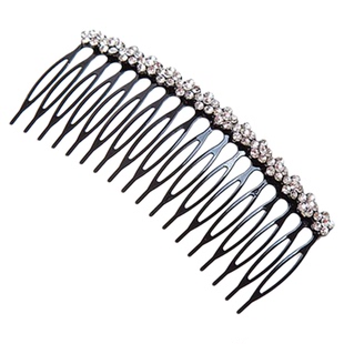 铁质插梳刘海梳水钻发梳盘头发压发发夹带钻叉梳发卡金属材质头饰