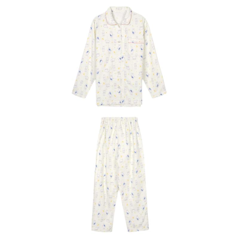 卡通小企鹅长袖睡衣女春秋款网红风秋季学生可外穿家居服两件套装