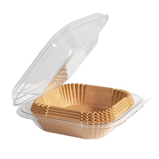 空气炸锅专用纸方形烘焙纸食品级耐高温3-5-9L锅硅油纸质托烤盘