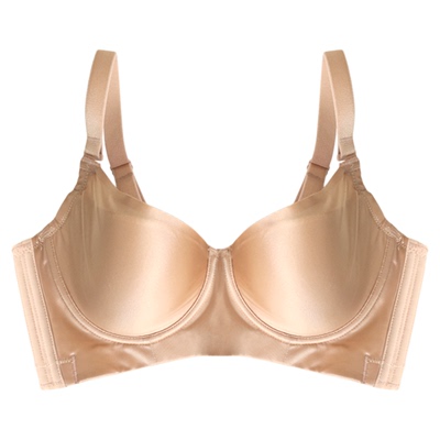 MsKKay光面内衣收副乳防下垂调整型文胸丝缎柔光上身无痕|鎏金