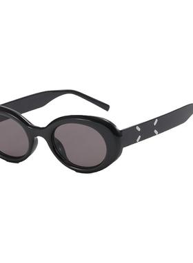 防晒椭圆高级感男女通用墨镜