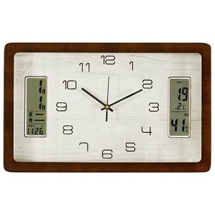 康巴丝实木挂钟客厅2025新款轻奢时钟高级感静音机芯钟简约石英钟