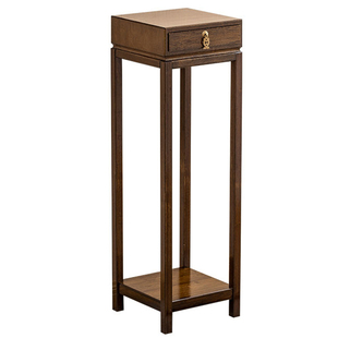 新中式仿古花架子落地客厅装饰电视柜沙发旁边置物架摆件花台边几