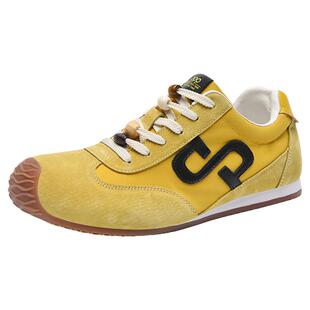 OPP男鞋2026新款真皮舒适高端休闲鞋轻便百搭运动德训复古阿甘鞋