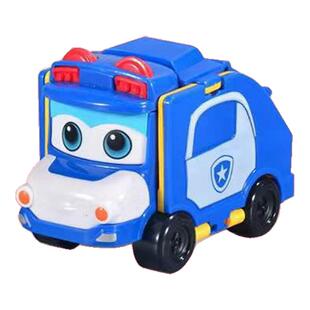 百变校巴变形玩具汽车歌德校车巴士男孩儿童玩具车警长哥德校巴车