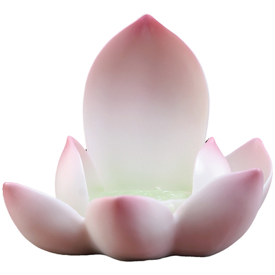 陶瓷莲花灯烛台家用供佛莲花灯盏