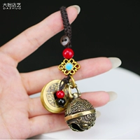 Могильный колокол+пять императорских медных монет Плетение веревочная пряжка