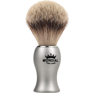 【顺丰包邮】意大利MONDIAL1908特级獾毛男士剃须皂胡须刷拉丝铝