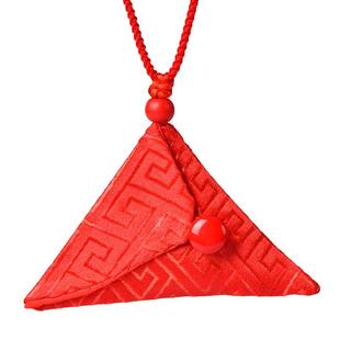 装朱砂免缝三角福袋本命年平安袋别针收纳空袋随身挂件可打开礼物