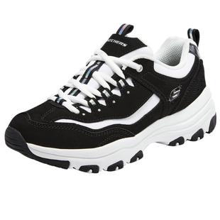 斯凯奇黑白熊秋冬女鞋增高老爹鞋高回弹舒适百搭休闲运动鞋熊猫鞋