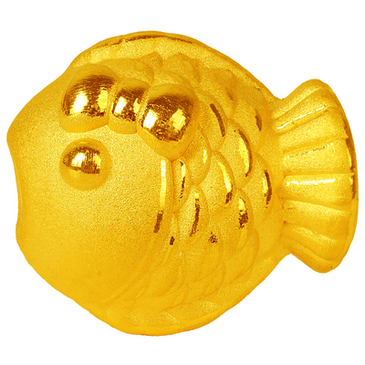 足金999可爱鲤鱼蝴蝶结手链