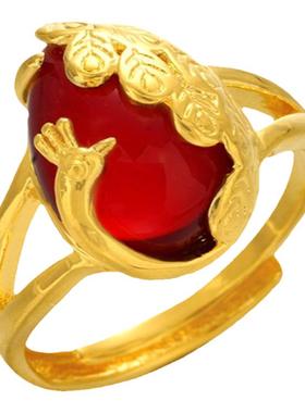 凤凰镶红绿宝石仿真黄金