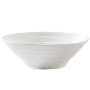 4只装14.8元面碗家用斗笠碗外纹碗大号泡面碗纯白陶瓷汤碗喇叭碗