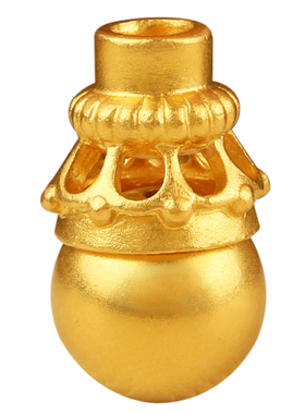 足金古法实心男女款散珠手串