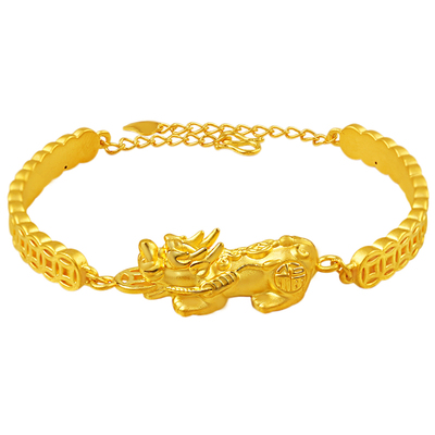 999足金貔貅手链3d招财路路通