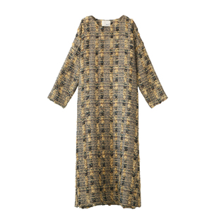 高级订制小香风原创小香风袍子连衣裙秋冬款宽松气质显瘦长裙外套