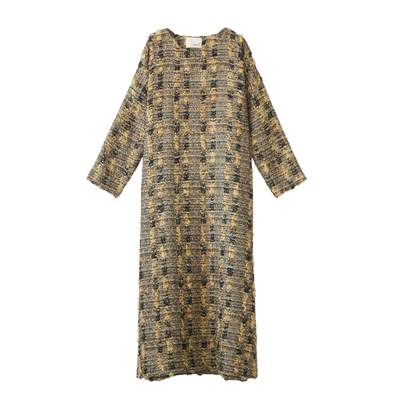 订制小香风袍子连衣裙秋冬女