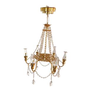 6-4分bjd配件小布blythe道具迷你娃屋大吊灯水晶灯架模型微缩支架