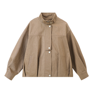 布丁哈鲁春装女童童装洋气上衣2026春季新款儿童潮酷牛仔外套