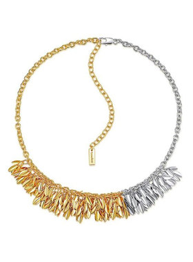 Tender Society醉舟系列金银双色流苏叶项链小众原创设计高级感