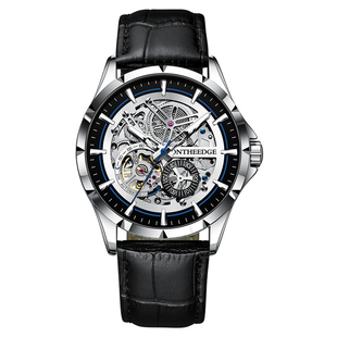 瑞士黑色商务手表男款高端全自动机芯机械表正品牌男士樱花陀飞轮