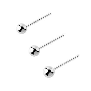 999纯银耳钉女养耳洞耳棒耳骨钉睡觉免摘耳环防堵针男足银针耳饰