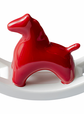 红马纳福~好有创意的摇摇马摆件