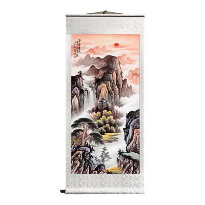 泰山日出东方办公室靠山图山水画