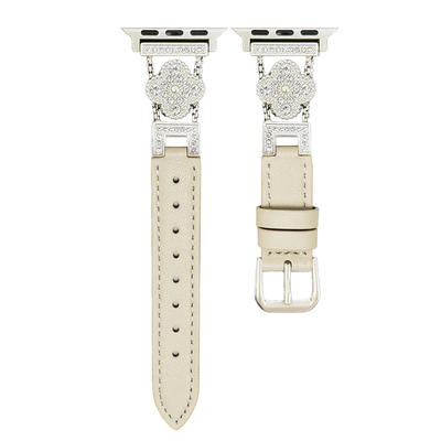 千洛iwatch满钻牛皮表带